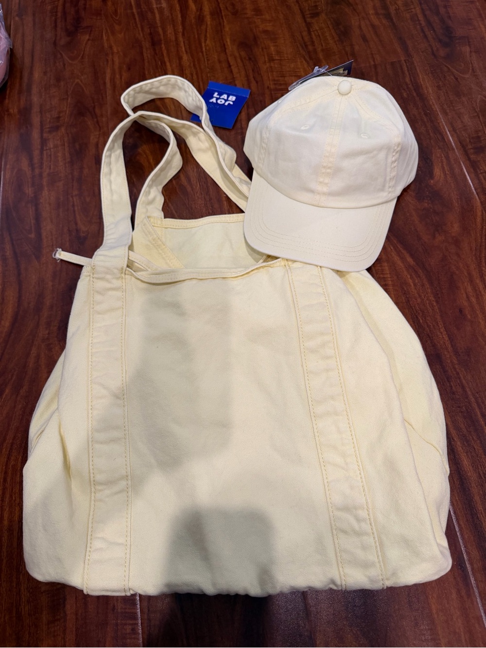 New JoyLab Yellow Tote Bag & Matching Hat
